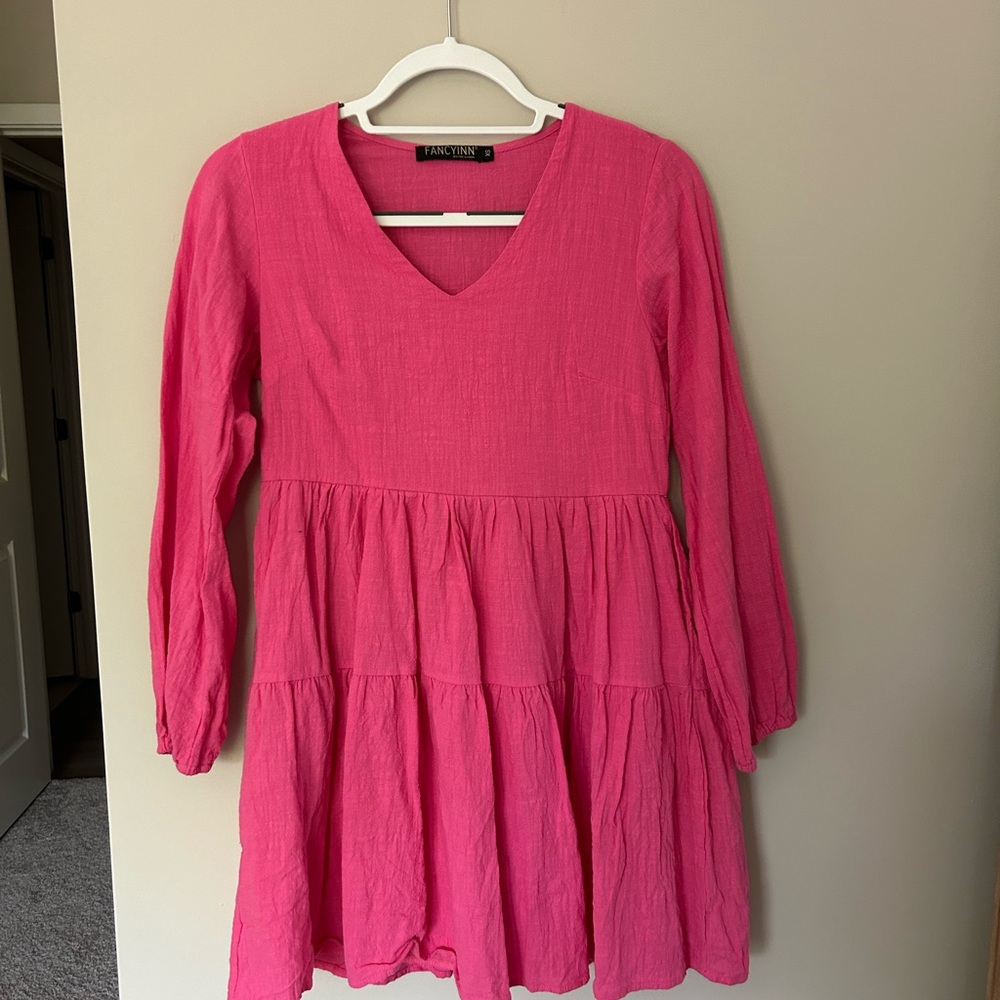 Pink Long Sleeve Dress